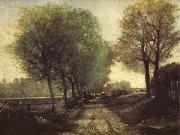 Alfred Sisley Lane near a Small Town Sweden oil painting artist